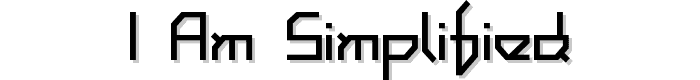 I am simplified font